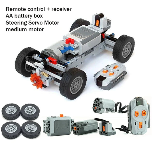 MOC Technical 4WD Four-Wheel Drive Cars Electric Remote Vehicle