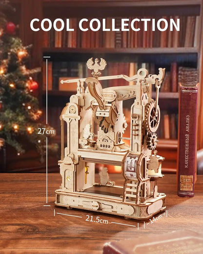 3D Wooden Puzzle Classic Printing Press Mechanical Gears for Adults