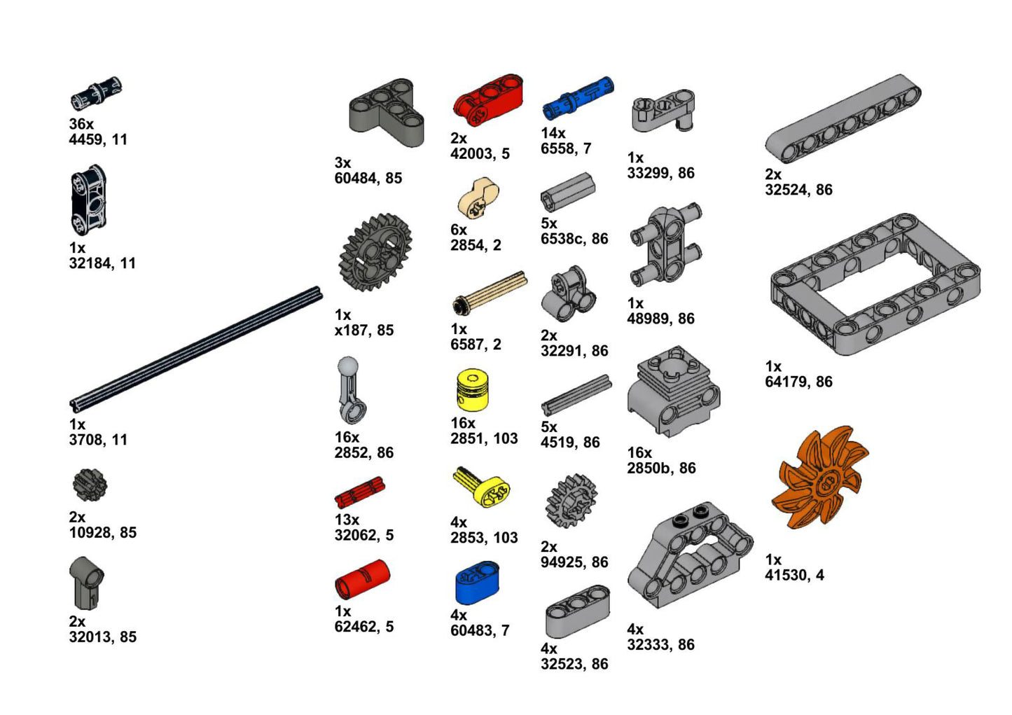 MOC Technical 4WD Four-Wheel Drive Cars Electric Remote Vehicle