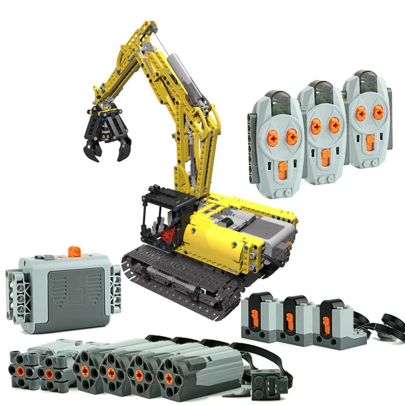 Technical Brick Excavator MOD Version full RC Power