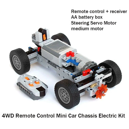 MOC Technical 4WD Four-Wheel Drive Cars Electric Remote Vehicle