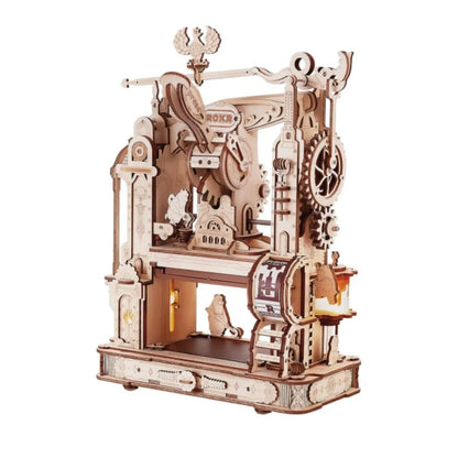 3D Wooden Puzzle Classic Printing Press Mechanical Gears for Adults